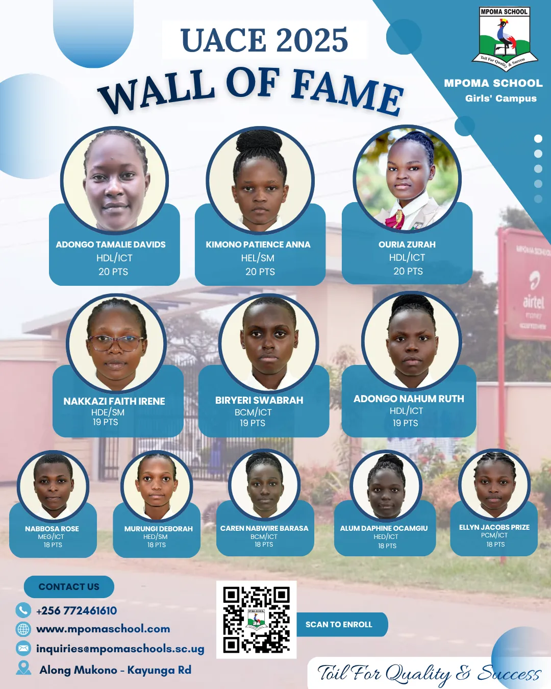 Mpoma UACE wall of fame
